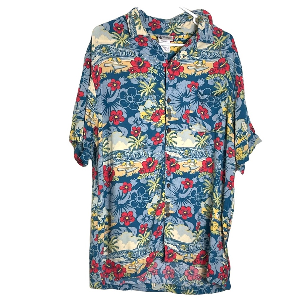Disney Parks authentic vintage tropical Mickey shirt mens Medium